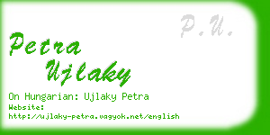petra ujlaky business card
